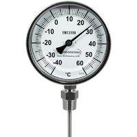 Bi-Metal Dial Thermometer (Fixed Position, Bottom Entry)