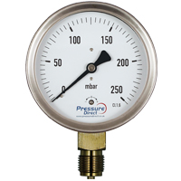 Low Pressure Industrial Capsule Pressure Gauge (100mm dia.)