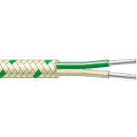 (CG12...CG62) Single Pair Fibreglass Flat Twin Thermocouple Cable (up to +400°C)