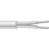 (CGC08...CGC13) Single Pair High Temperature Vitreous Silica Braided Cable (up to +1200°C)