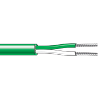 (CT30...CT55) Single Pair PFA Flat Pair Thermocouple Cable (-75°C to +260°C)
