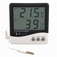 (HR-150) Indoor/Outdoor Temperature/Humidity Display (Wall/Desk Mounting) with Probe