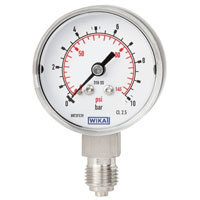 Wika Stainless Steel Compact Pressure Gauge Model 131.11