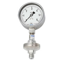 WIKA Pressure Gauge with Threaded Welded Diaphragm Seal - Model DSS34M
