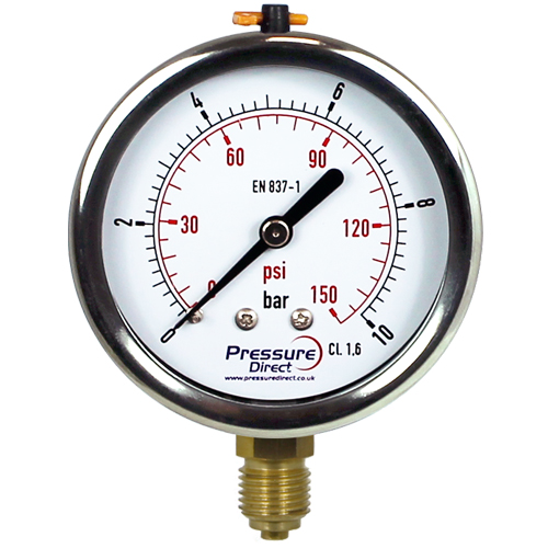 2000 psi 2-1-2 Dial Dynamic CF1P-140A Glycerine Filled Pressure Gauge 